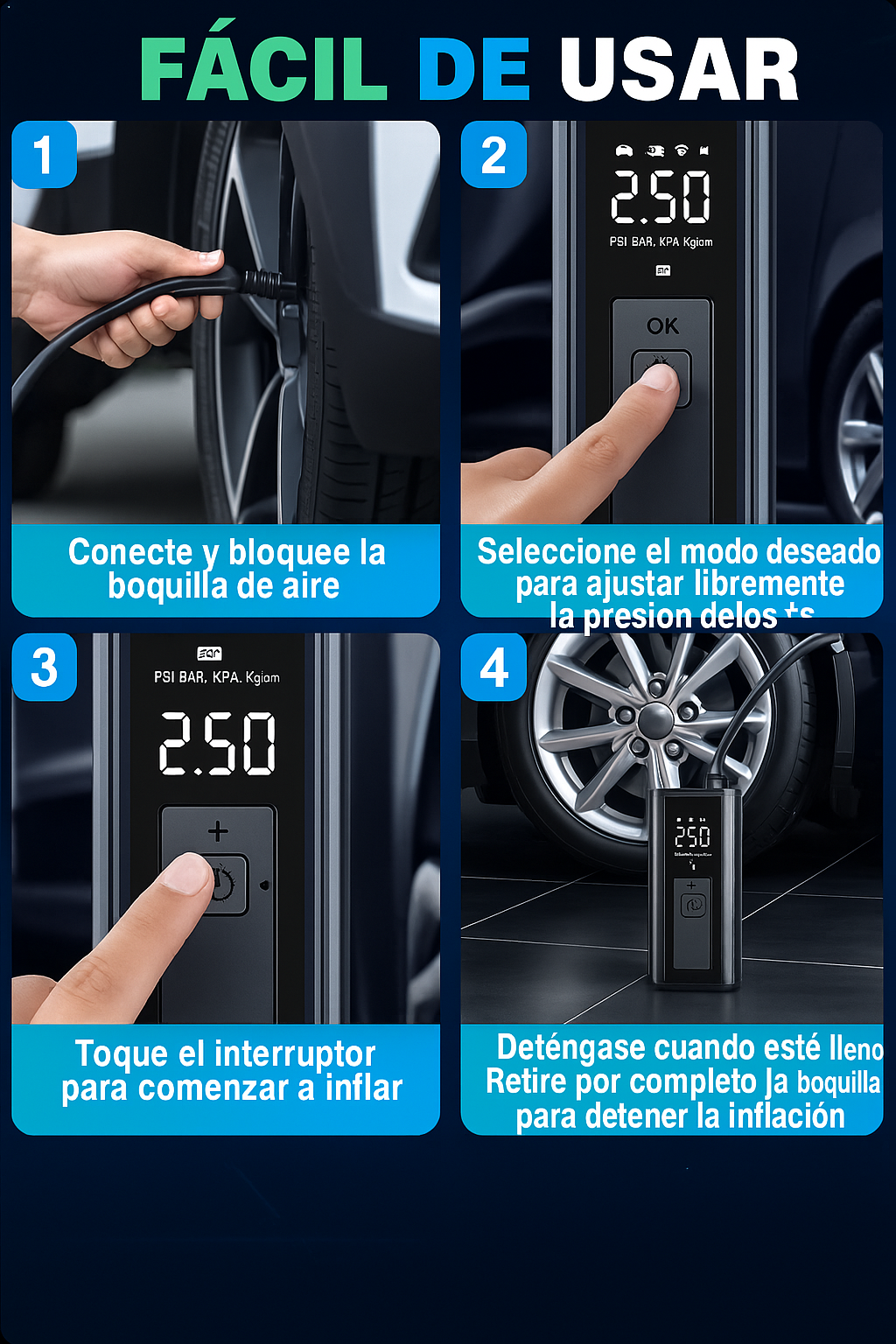 COMPRESOR DE AIRE DE MANO PORTÁTIL!